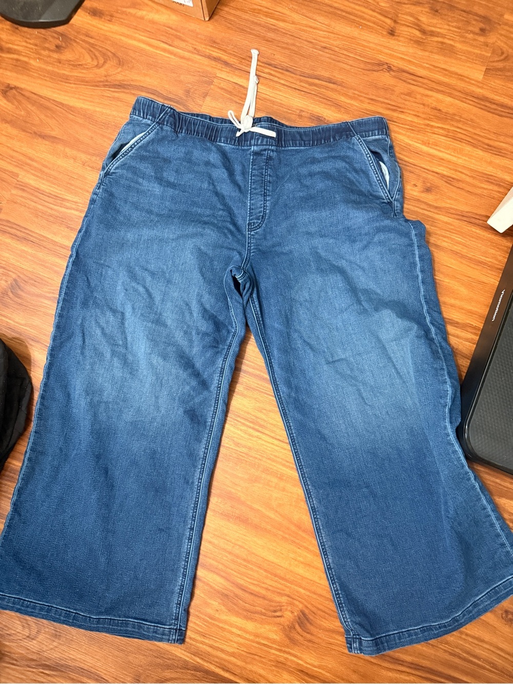 American Eagle Outfitters Kids Wide-Leg Denim Jeans - Blue